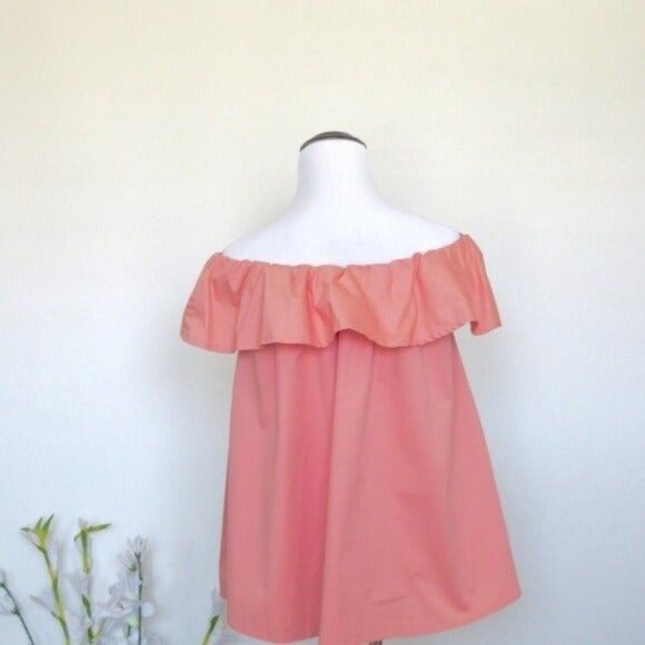 NEW! Hatch CHLOE TOP Off the Shoulder Coral Pink SZ S - Picture 7 of 11
